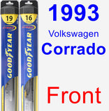 Front Wiper Blade Pack for 1993 Volkswagen Corrado - Hybrid