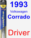 Driver Wiper Blade for 1993 Volkswagen Corrado - Hybrid