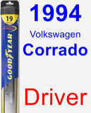 Driver Wiper Blade for 1994 Volkswagen Corrado - Hybrid
