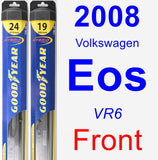 Front Wiper Blade Pack for 2008 Volkswagen Eos - Hybrid