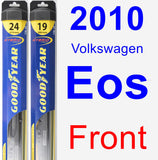 Front Wiper Blade Pack for 2010 Volkswagen Eos - Hybrid