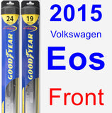 Front Wiper Blade Pack for 2015 Volkswagen Eos - Hybrid