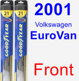 Front Wiper Blade Pack for 2001 Volkswagen EuroVan - Hybrid