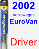 Driver Wiper Blade for 2002 Volkswagen EuroVan - Hybrid