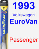 Passenger Wiper Blade for 1993 Volkswagen EuroVan - Hybrid