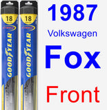 Front Wiper Blade Pack for 1987 Volkswagen Fox - Hybrid