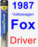 Driver Wiper Blade for 1987 Volkswagen Fox - Hybrid