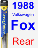 Rear Wiper Blade for 1988 Volkswagen Fox - Hybrid