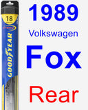 Rear Wiper Blade for 1989 Volkswagen Fox - Hybrid