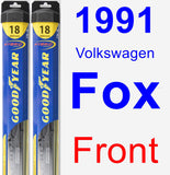 Front Wiper Blade Pack for 1991 Volkswagen Fox - Hybrid