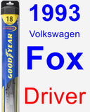 Driver Wiper Blade for 1993 Volkswagen Fox - Hybrid