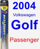 Passenger Wiper Blade for 2004 Volkswagen Golf - Hybrid