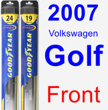 Front Wiper Blade Pack for 2007 Volkswagen Golf - Hybrid