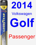 Passenger Wiper Blade for 2014 Volkswagen Golf - Hybrid