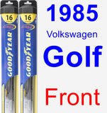 Front Wiper Blade Pack for 1985 Volkswagen Golf - Hybrid