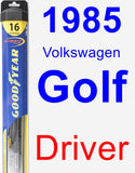 Driver Wiper Blade for 1985 Volkswagen Golf - Hybrid