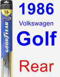 Rear Wiper Blade for 1986 Volkswagen Golf - Hybrid