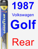 Rear Wiper Blade for 1987 Volkswagen Golf - Hybrid