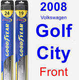 Front Wiper Blade Pack for 2008 Volkswagen Golf City - Hybrid