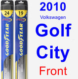 Front Wiper Blade Pack for 2010 Volkswagen Golf City - Hybrid