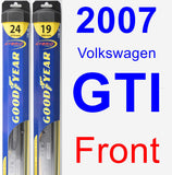 Front Wiper Blade Pack for 2007 Volkswagen GTI - Hybrid