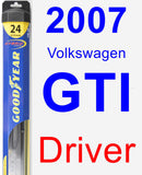 Driver Wiper Blade for 2007 Volkswagen GTI - Hybrid