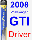 Driver Wiper Blade for 2008 Volkswagen GTI - Hybrid