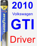 Driver Wiper Blade for 2010 Volkswagen GTI - Hybrid