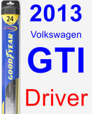 Driver Wiper Blade for 2013 Volkswagen GTI - Hybrid