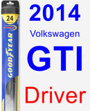 Driver Wiper Blade for 2014 Volkswagen GTI - Hybrid