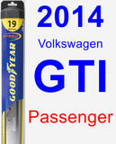 Passenger Wiper Blade for 2014 Volkswagen GTI - Hybrid