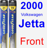 Front Wiper Blade Pack for 2000 Volkswagen Jetta - Hybrid