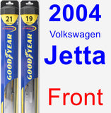 Front Wiper Blade Pack for 2004 Volkswagen Jetta - Hybrid