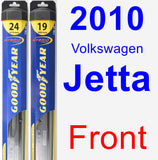 Front Wiper Blade Pack for 2010 Volkswagen Jetta - Hybrid