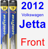 Front Wiper Blade Pack for 2012 Volkswagen Jetta - Hybrid