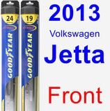 Front Wiper Blade Pack for 2013 Volkswagen Jetta - Hybrid