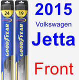 Front Wiper Blade Pack for 2015 Volkswagen Jetta - Hybrid