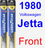 Front Wiper Blade Pack for 1980 Volkswagen Jetta - Hybrid