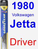 Driver Wiper Blade for 1980 Volkswagen Jetta - Hybrid