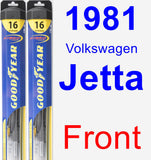 Front Wiper Blade Pack for 1981 Volkswagen Jetta - Hybrid