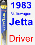 Driver Wiper Blade for 1983 Volkswagen Jetta - Hybrid