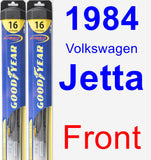 Front Wiper Blade Pack for 1984 Volkswagen Jetta - Hybrid