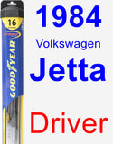 Driver Wiper Blade for 1984 Volkswagen Jetta - Hybrid