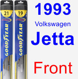 Front Wiper Blade Pack for 1993 Volkswagen Jetta - Hybrid