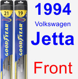 Front Wiper Blade Pack for 1994 Volkswagen Jetta - Hybrid