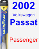 Passenger Wiper Blade for 2002 Volkswagen Passat - Hybrid