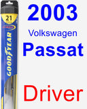 Driver Wiper Blade for 2003 Volkswagen Passat - Hybrid