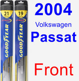 Front Wiper Blade Pack for 2004 Volkswagen Passat - Hybrid