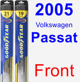 Front Wiper Blade Pack for 2005 Volkswagen Passat - Hybrid