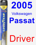 Driver Wiper Blade for 2005 Volkswagen Passat - Hybrid